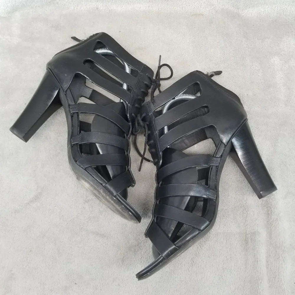 Lauren Ralph Lauren Shoes Womens Size 9B Larisa Black Heel Gladiator Sandals